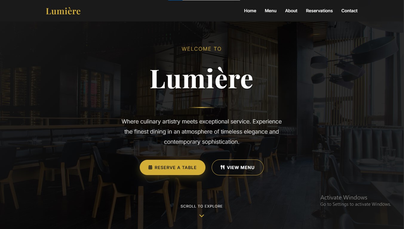 Savory Delights Restaurant Website